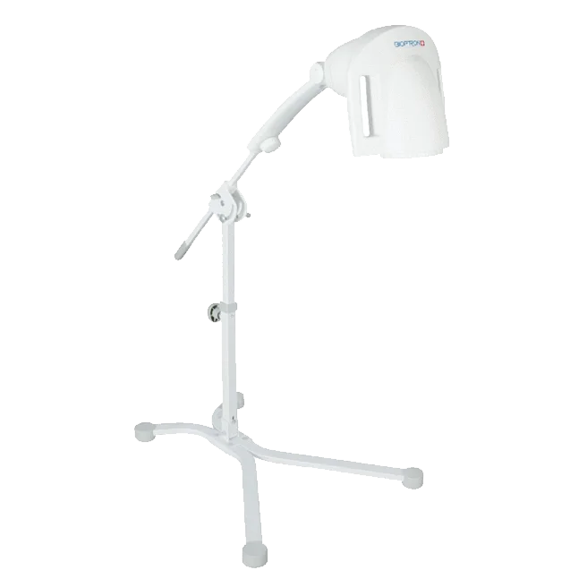 Bioptron Pro1 of a white stand with the light off